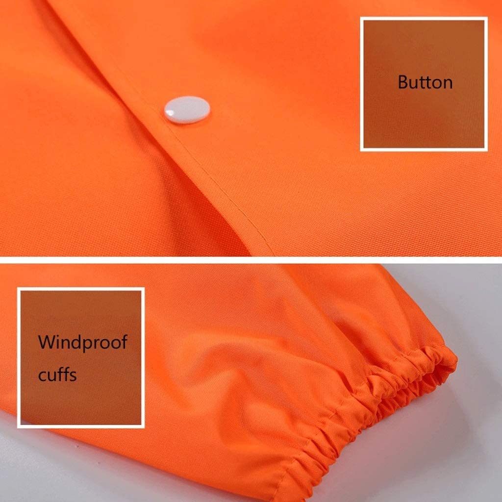 Abbigliamento da lavoro ad alta visibilità Hi Vis Tuta riflettente arancione, giacca di sicurezza in tessuto Oxford impermeabile e traspirante, tuta lunga ad alta visibilità, gilet da costruzione(XX-L