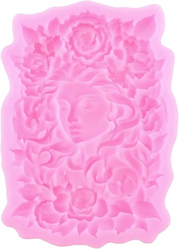 Miniatura 6 de ZiXiang Molde de silicona de diosa para fondant, molde de chocolate para decoración de pasteles, pasta de goma, caramelo, arcilla polimérica, juego