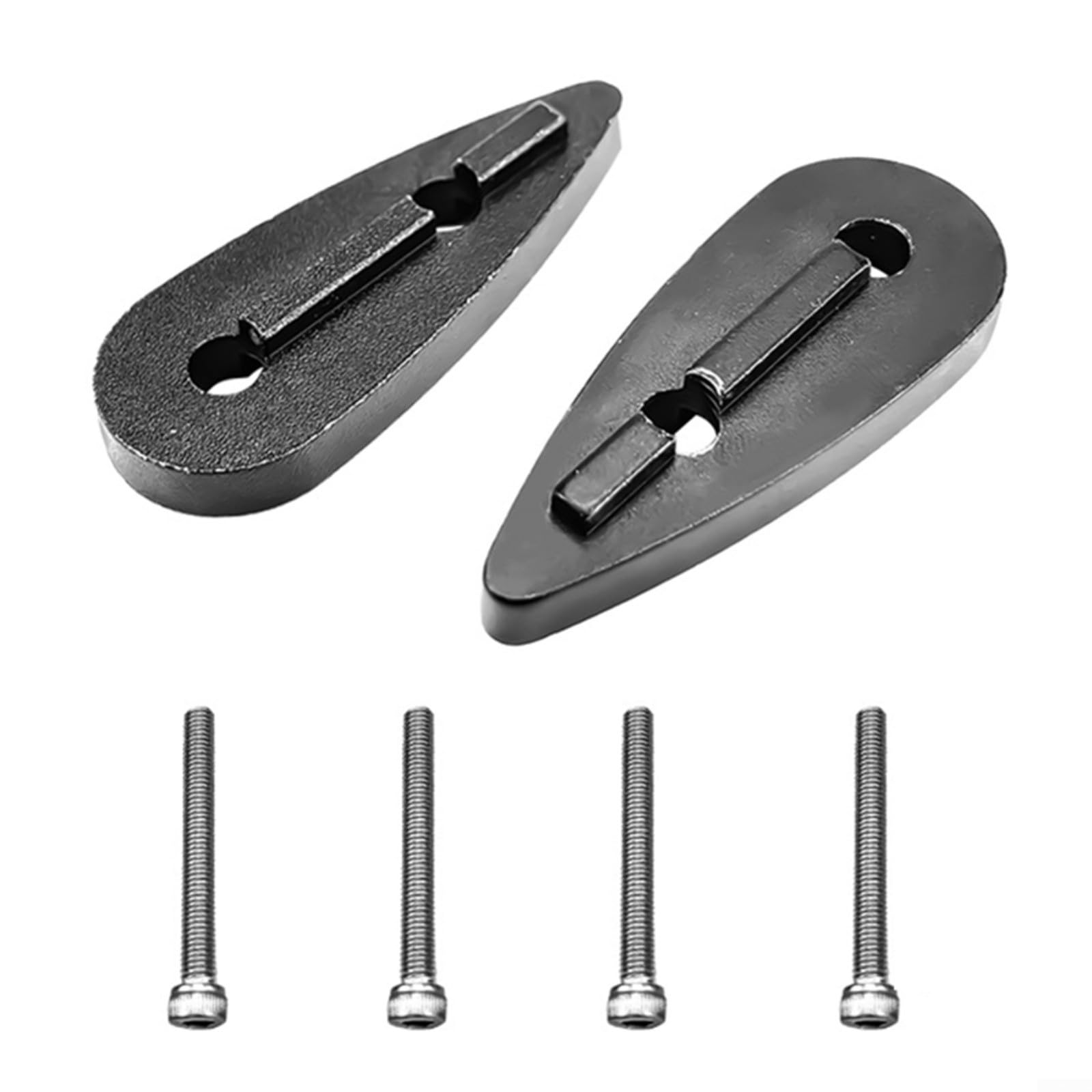 FUBESK Bike for TT Handlebar Spacers for Aero Bars, 7075 Aluminum Alloy Height Extenders, 20mm Bolt Spacing, Pair Black(5mm)