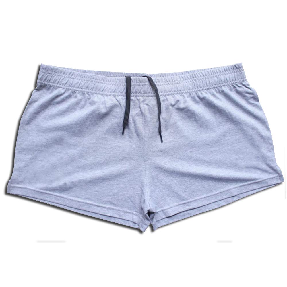 JEEING GEARMen's Bodybuilding Gym Workout Fitness Shorts 3" Inseam inch Cotton Without Pocket