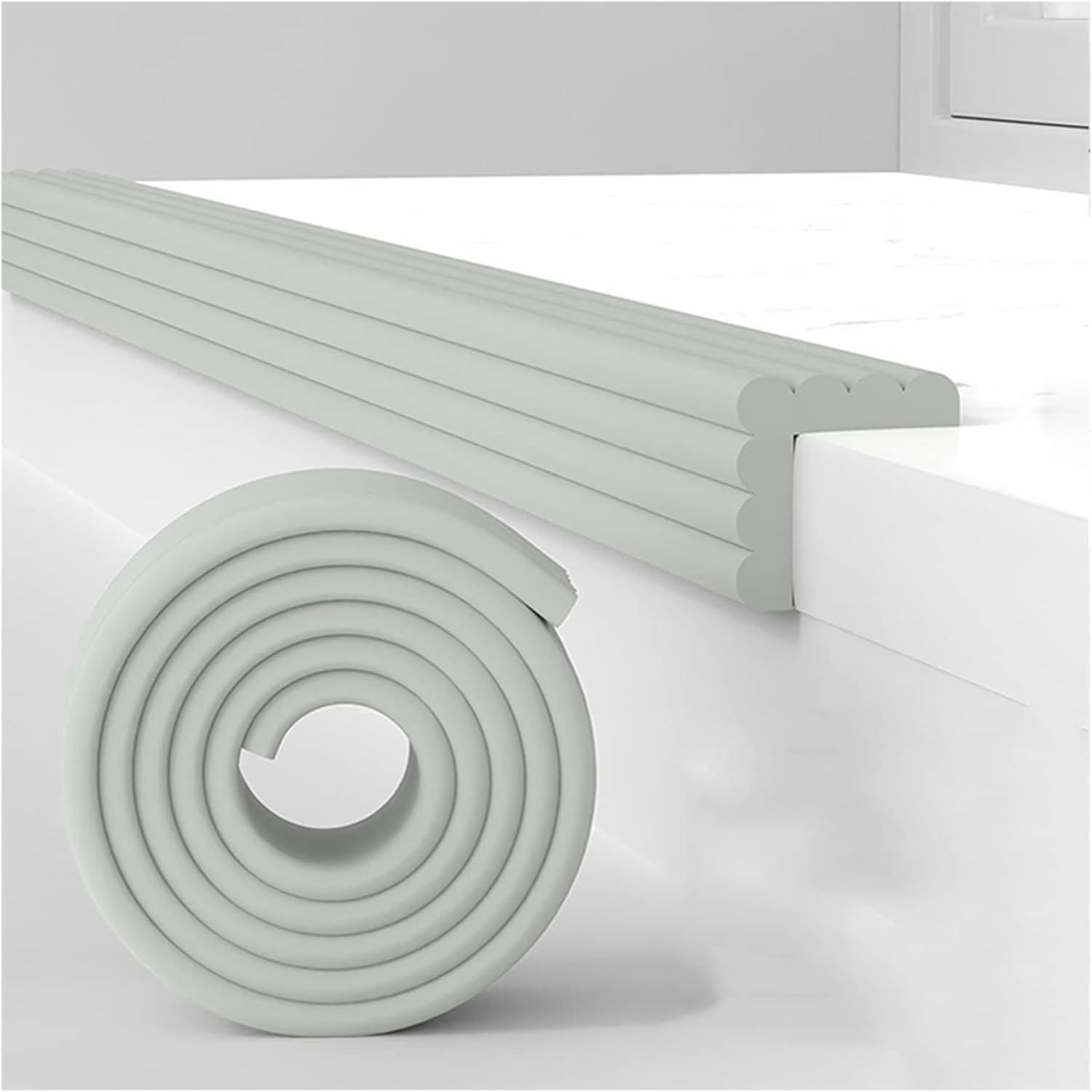 Esquineros, Protectores de Bordes y Esquinas for Muebles, Espuma NBR de 200 cm o Multicolor(Grey)