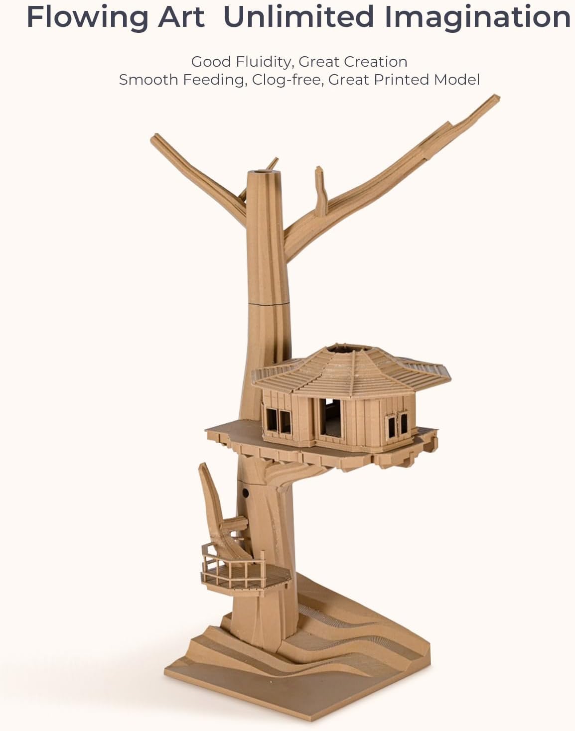 Creality Holzfilament 1,75mm, CR PLA mit natürlicher Holztextur - 1kg Spule, matte Oberfläche - Maßgenau ±0,02mm