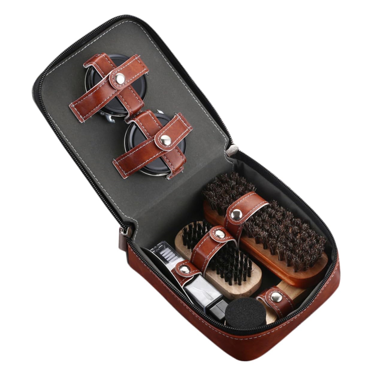 LIFKOME 9piezas Betún para Zapatos De Cepillos Portátiles para Lustrar Zapatos para Limpieza De Hombre y Mujer Casa o Viaje
