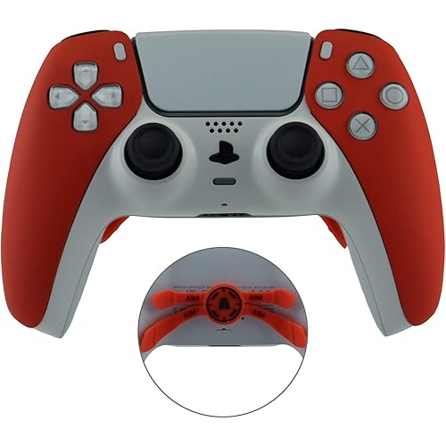AimControllers PRO Controller compatible with PS5 Console & PC | Custommade Wireless Gaming Controller with 4 Back Remappable Paddles | Gaming Accessories Electronics | Red Matte