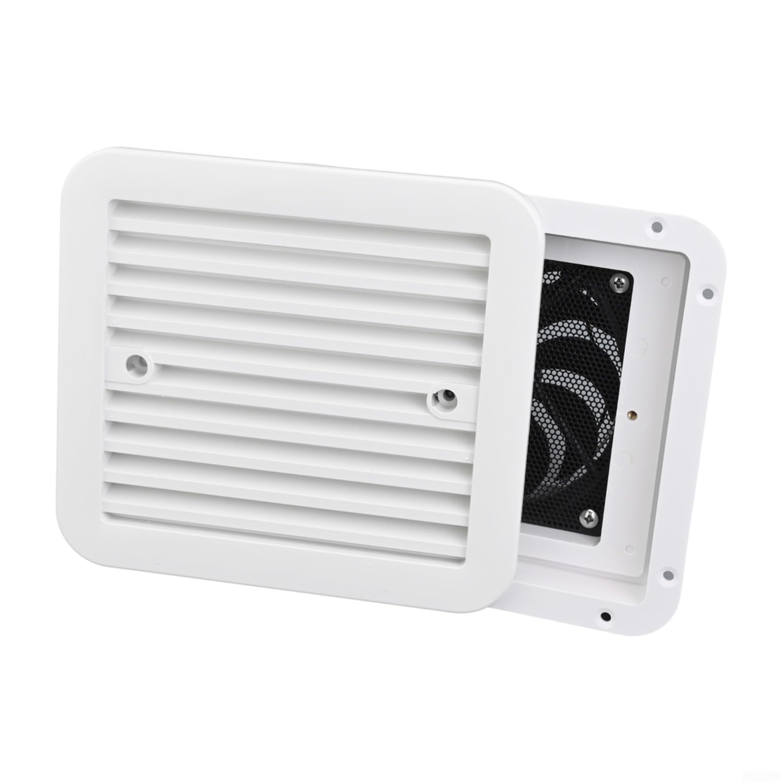220V Seitenluftabluftventilator für Wohnmobil Wohnmobil Anhänger Lüftung Kühlung Lüftungsventilator mit stabiler Installation und Material für Wohnmobil (Weiß)