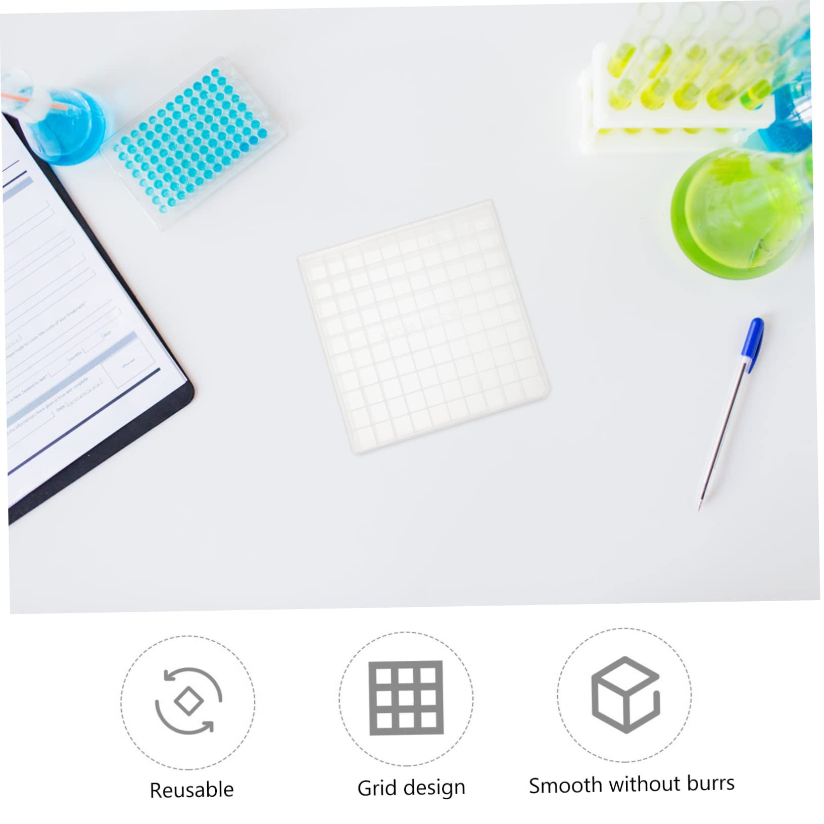 CIYODO 2pcs Box Plastic Cryovial Storage Box Tube Freezing Vial Racks and Cover