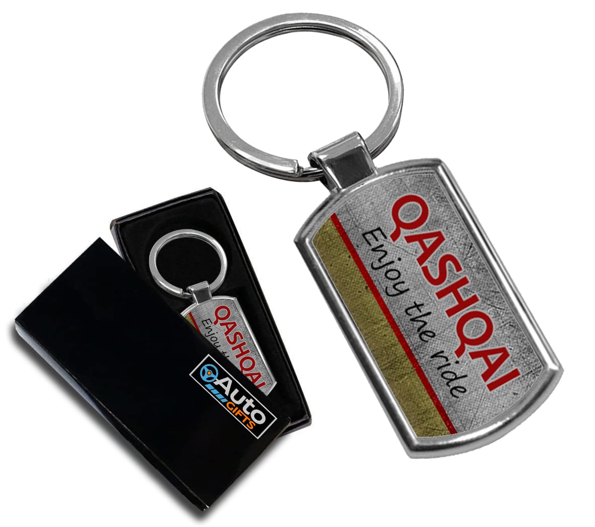 Cargifts Unisex Silver Car Keyring Qashqai