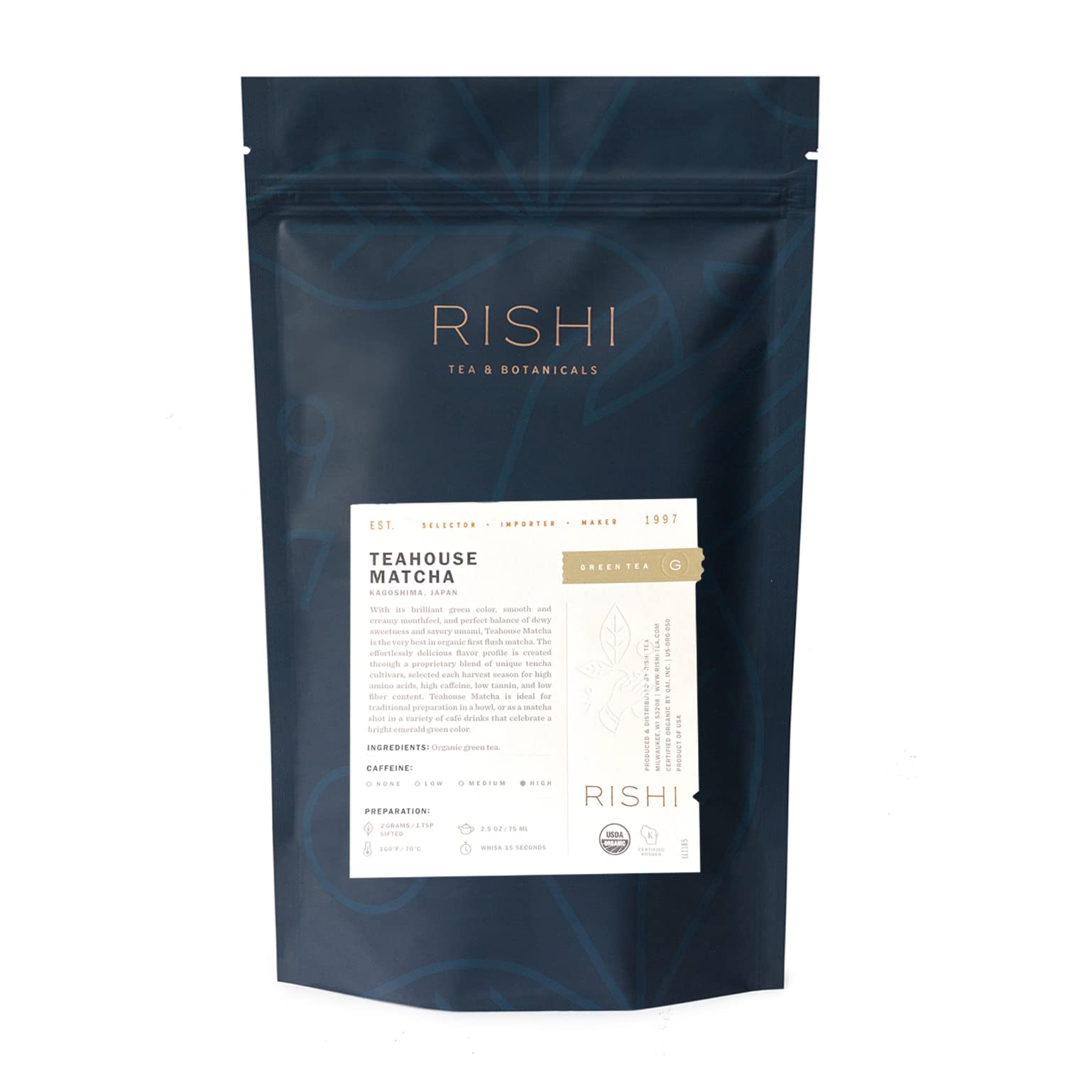 Rishi Tea Teahouse Barista Matcha - Organic Japanese First Harvest Ceremonial Grade Matcha Cafe-Quality Matcha Latte Green Tea — view 4