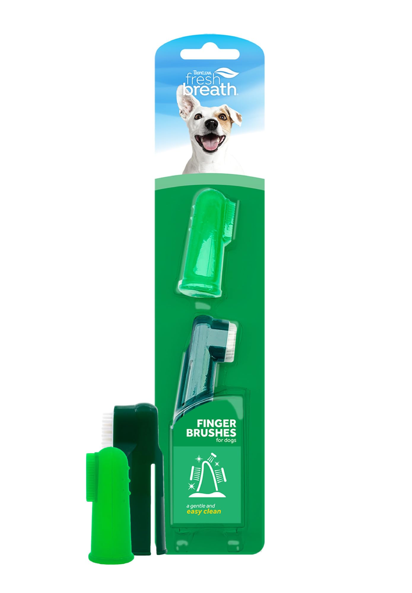 TropiClean Fresh Breath Finger Toothbrushes for Dogs & Puppies | Gentle Soft Toothbrush Alternative for Easy Teeth Cleaning