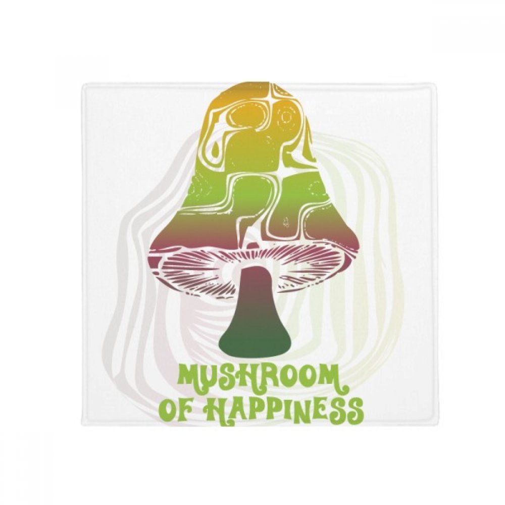 Tapis de sol champignon vert multicolore anti-dérapant 80cm pour entrée et maison