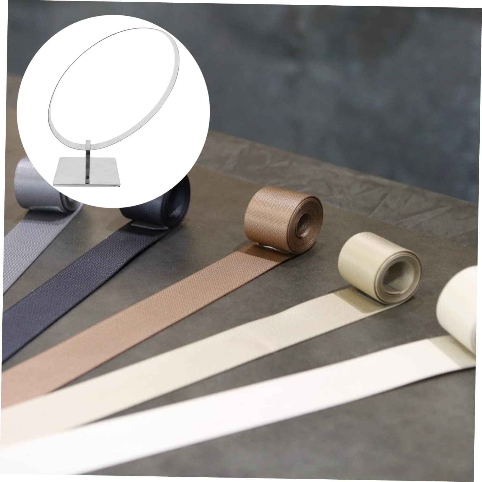 TOPBATHY Edelstahl Gürtelhalter Für Stilvolle Präsentation Ovaler Stand Für Gürtel Vielseitig Einsetzbar Geschäften Hause Umweltfreundliches Design Glatte Oberfläche Sicher Und