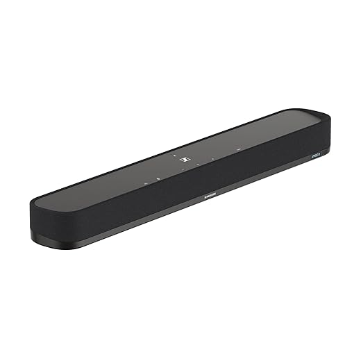 Sennheiser AMBEO Soundbar Mini- Immersive 3D Audio for TV, Movies & Music - Multiple Connectivity (Bluetooth, Wi-Fi), Alexa Built-in & Dolby Atmos, Designed in Germany, 2 Yr Warranty
