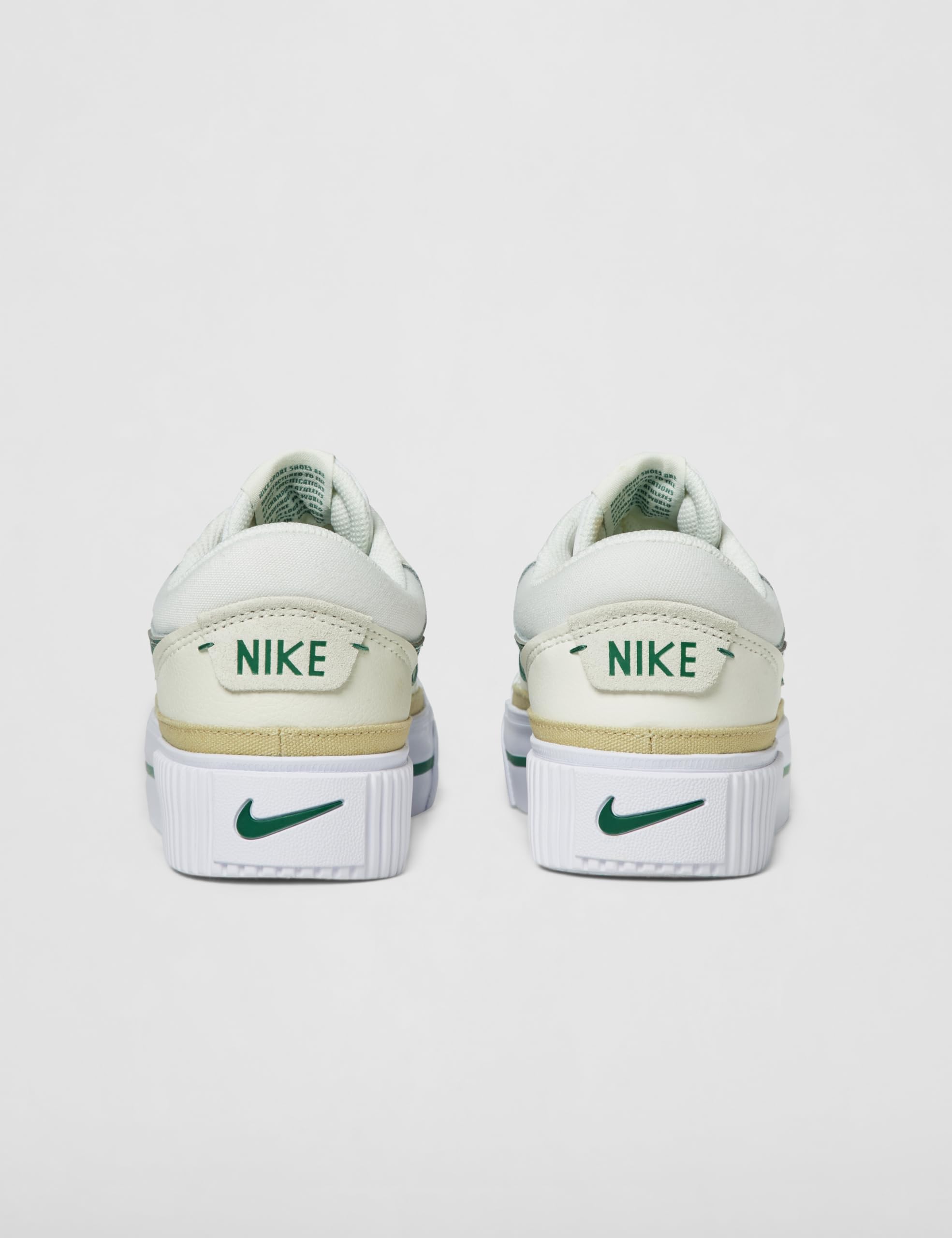 Nike Women's Court Legacy Lift Shoes: 8 Sail/Evergreen Aura/White/Team Gold