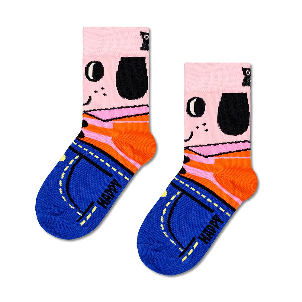 Happy Socks Djuret Socks – Chaussettes en coton dans des coffrets cadeaux colorés et amusants – avec imprimé chien et chat