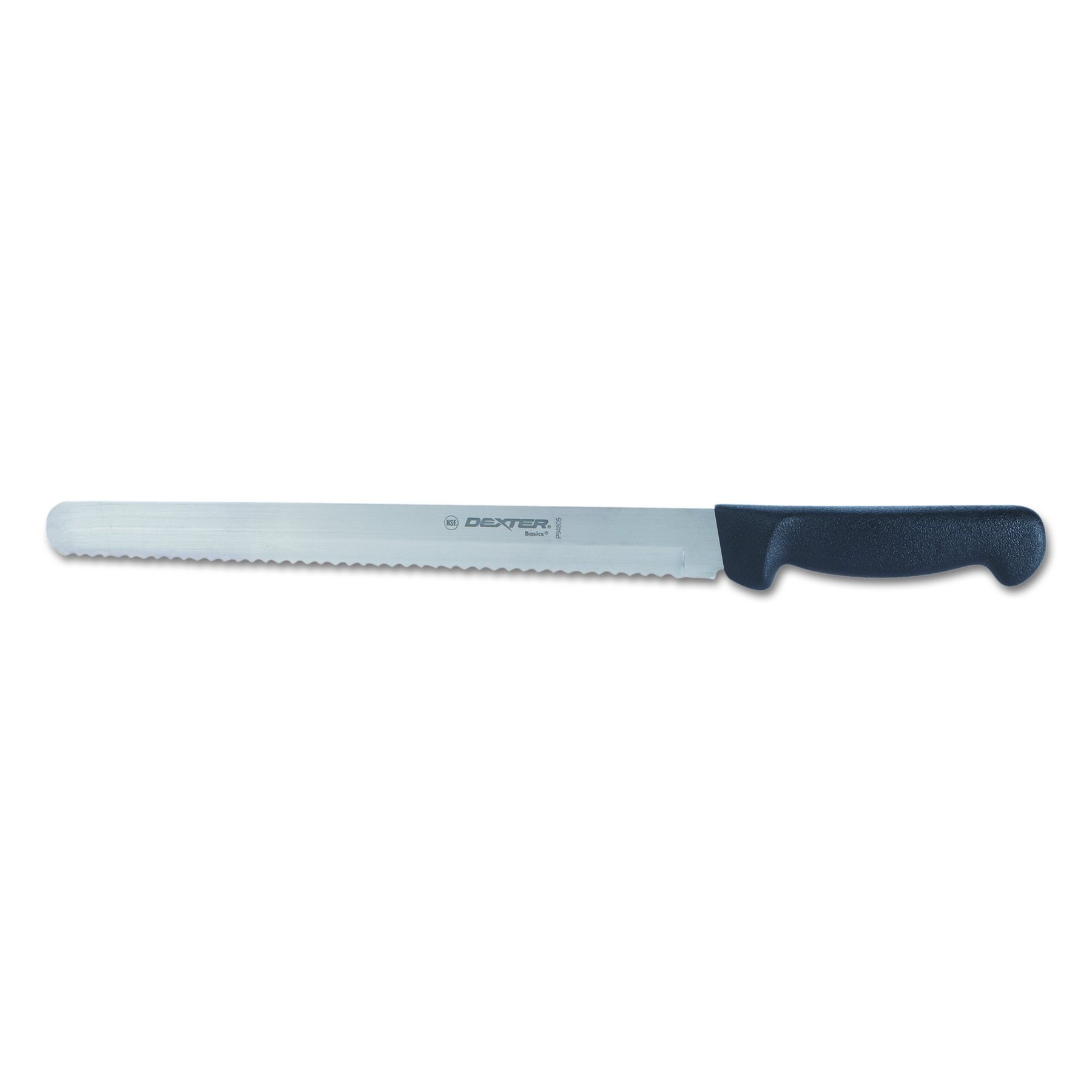 Basics P94805B 12" International Scalloped Slicer with Black Polypropylene Handle