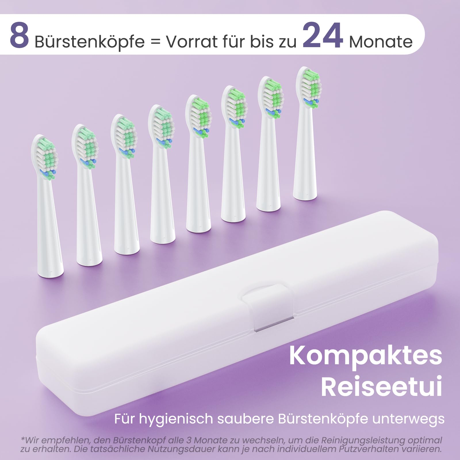 YUNCHI C2 Brosse à dents électrique, 40 000 VPM, sonique, pour adultes et enfants, charge USB-C, autonomie de la batterie de 30 jours, 5 modes de brossage, minuterie de 2 minutes, 8 têtes de brosse