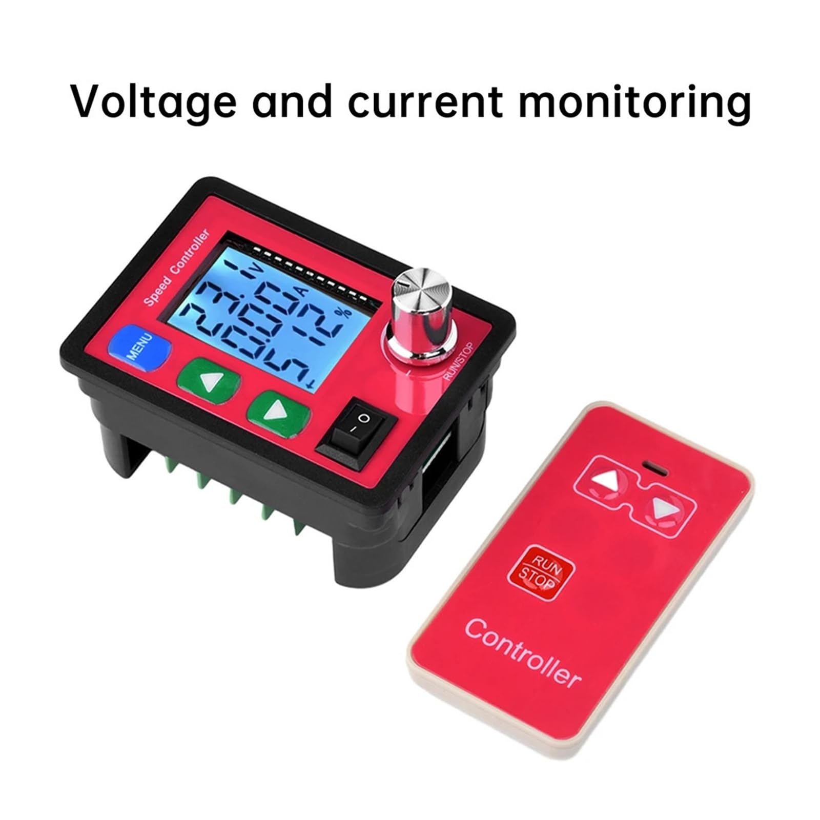 DC6-55V 20A PWM Control remoto inalámbrico inteligente DC Brush Motor controlador de velocidad de voltaje y visualización de corriente