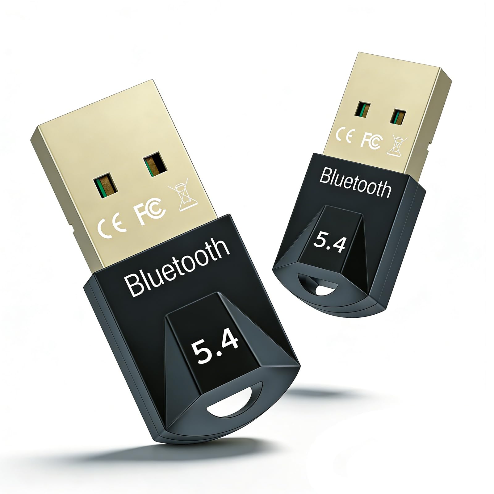 USB Bluetooth 5.4 Adapter, 1Pack Bluetooth Dongle Adapter for PC, Wireless Blootooth Receiver Stick for Desktop, Laptop, Headphone, Keyboard, Mouse, Controller, Support Windows 8.1/10/11,Plug and Play — view 10