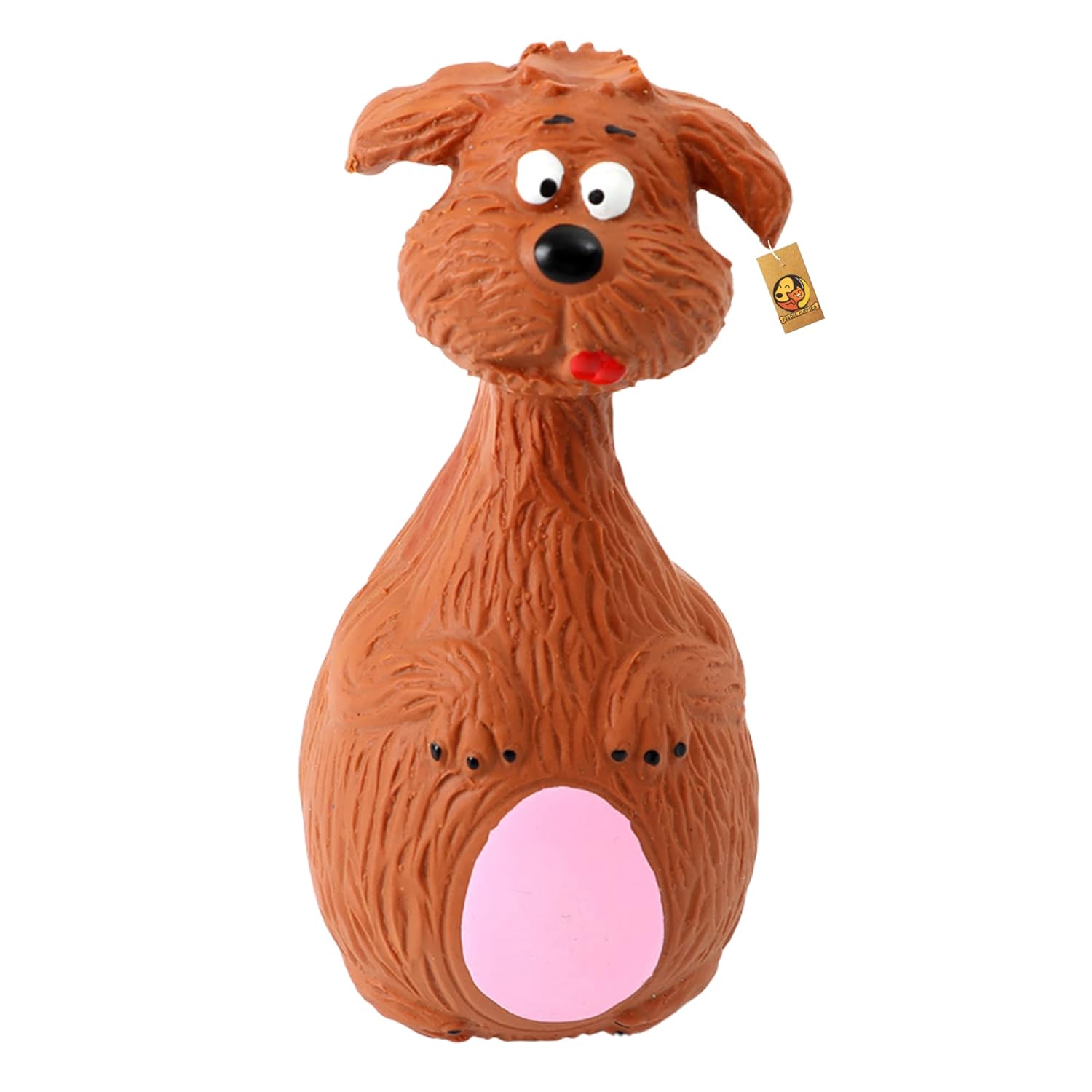 Buy Foodie Puppies Natural Latex Rubber Squeaky Brown Teddy Dog Toy