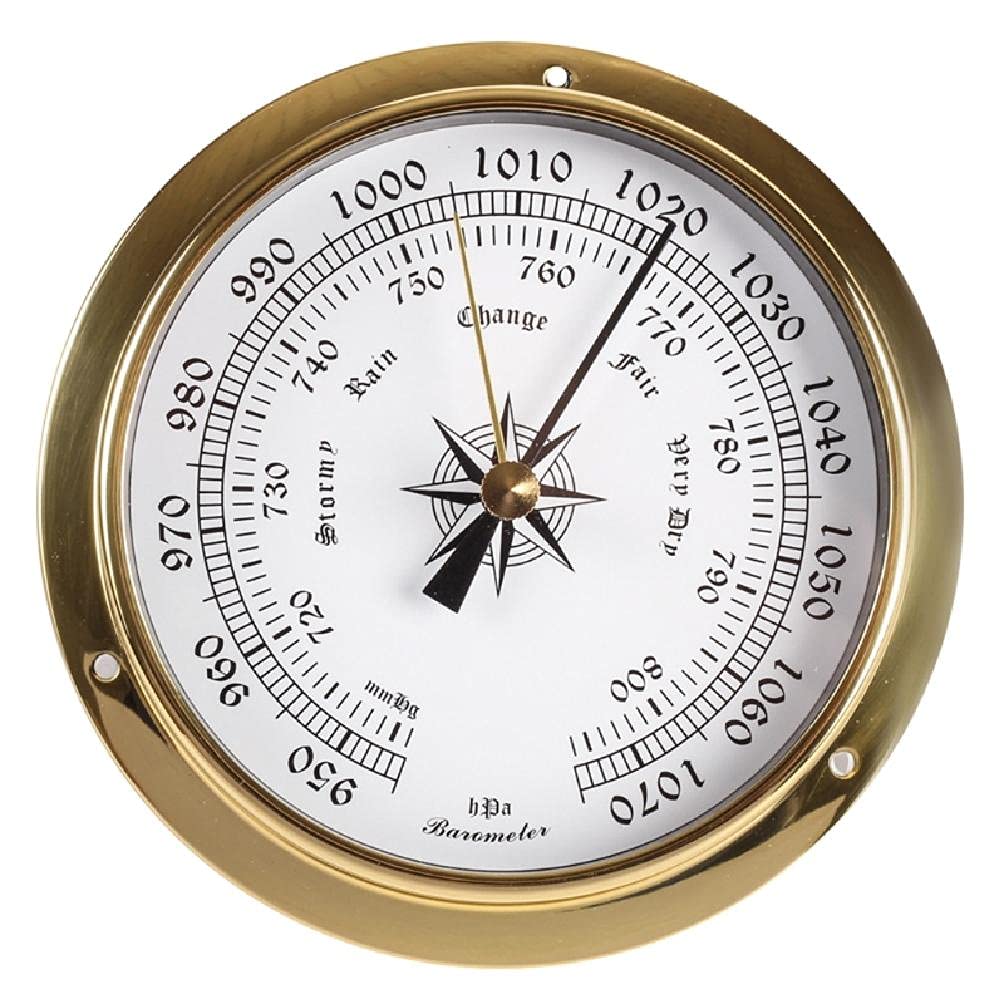 Abcsweet Depotic 115Mm Wall Mounted Thermometer Hygrometer Barometer Watch Tidal Clock Weather Station Indoor Outdoor