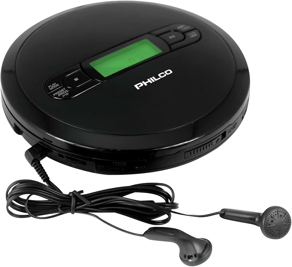 Philco Leitor de Cd Pessoal com Reprodução de Mp3, Rádio Fm E Função Anti-Choque de 60 Segundos.