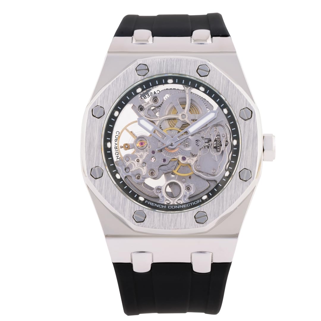 French Connection Analog Silver Dial Mens Watch-FCK2B-S (B0D78N2B7V) Amazon Price History, Amazon Price Tracker