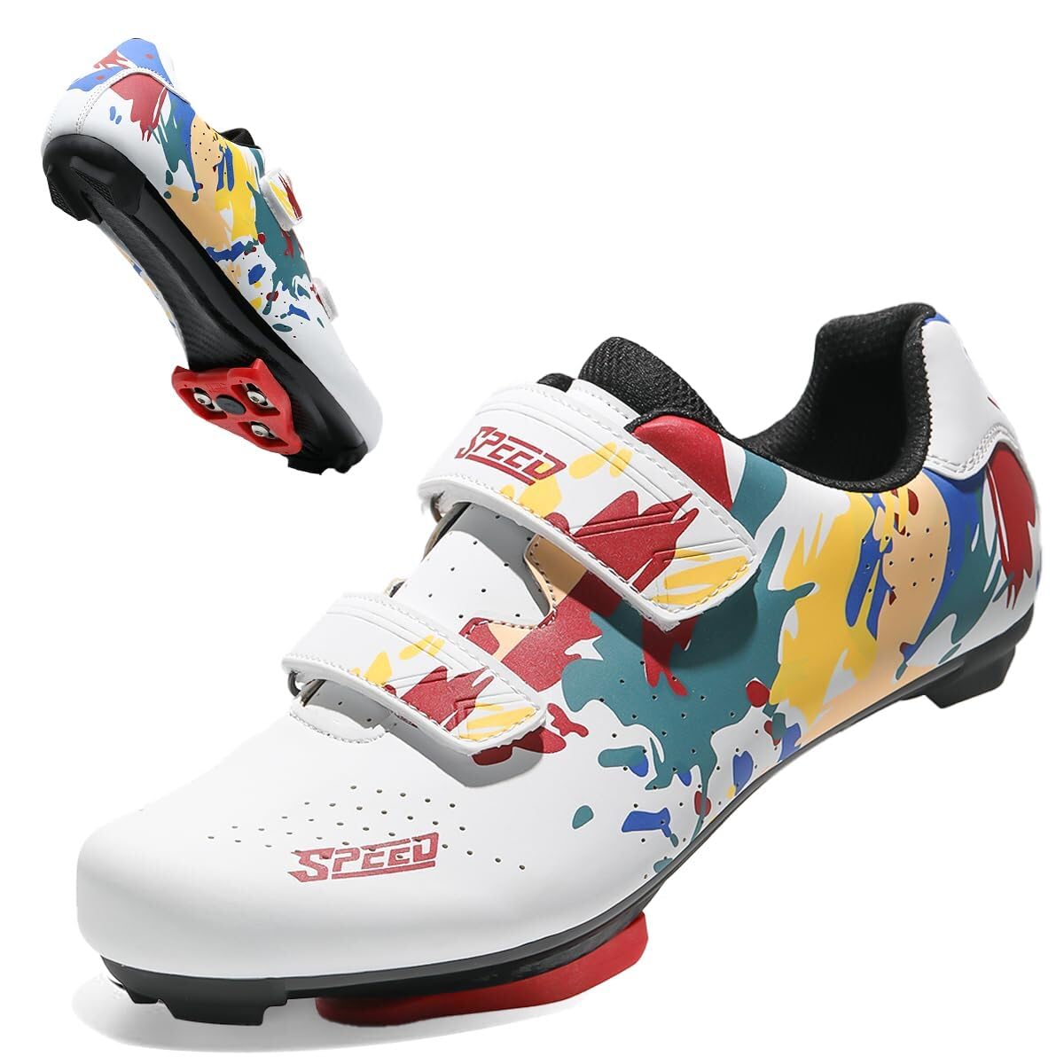 Women & Men Cycling Shoes Compatible with Peloton Bike Indoor Road Riding Biking Bike Shoes with Delta Cleats Included-image-16