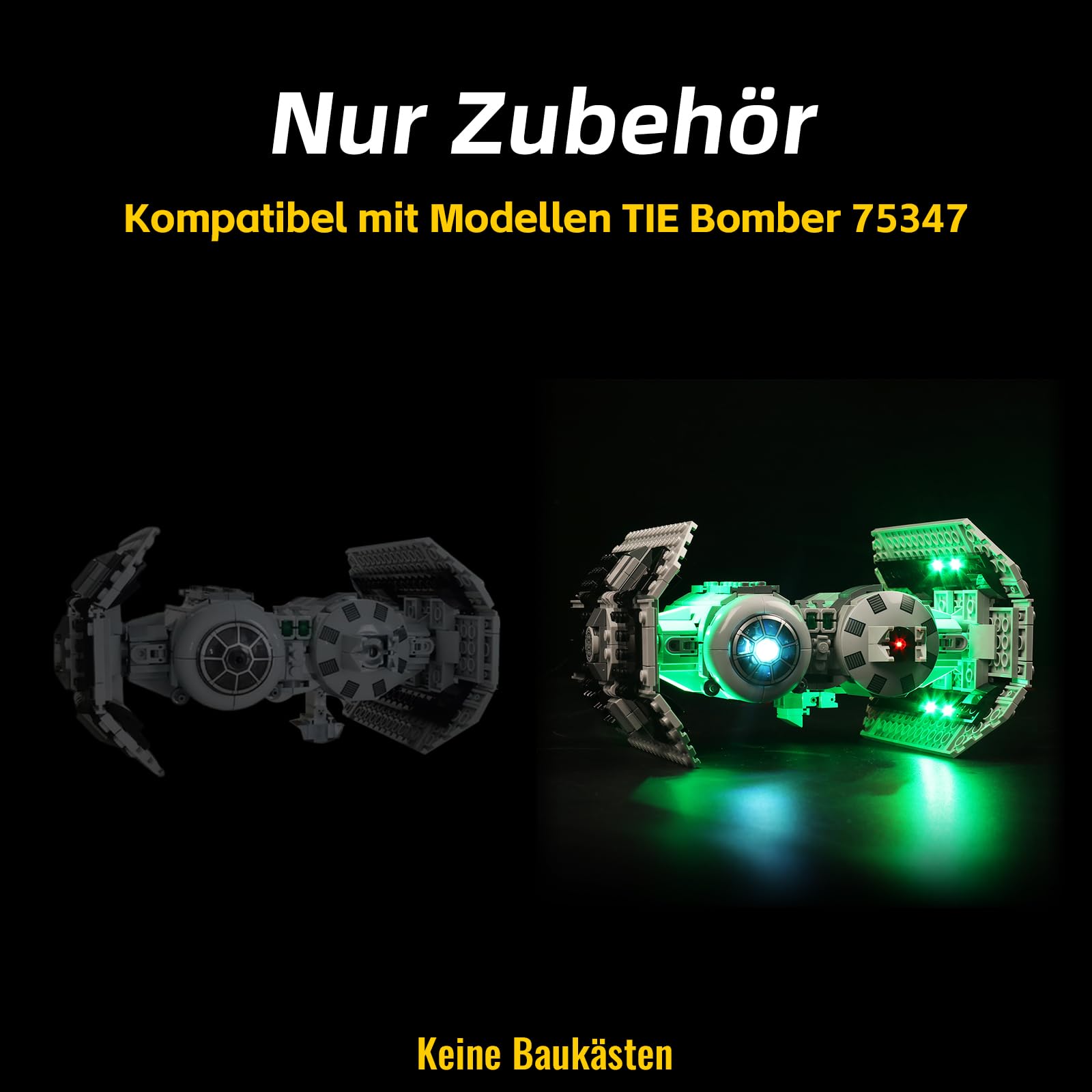 Kit d'éclairage LED pour Lego 75347 Kit de Maquette de Bombe TIE, kit d'éclairage de décoration à Faire soi-même pour Lego TIE Bomber 75347 Creative Toy Light (Pas de modèle Lego) - 2