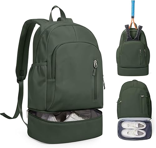 SEAFEW Mochila de gimnasio para mujer, Verde, Grande, Mochila