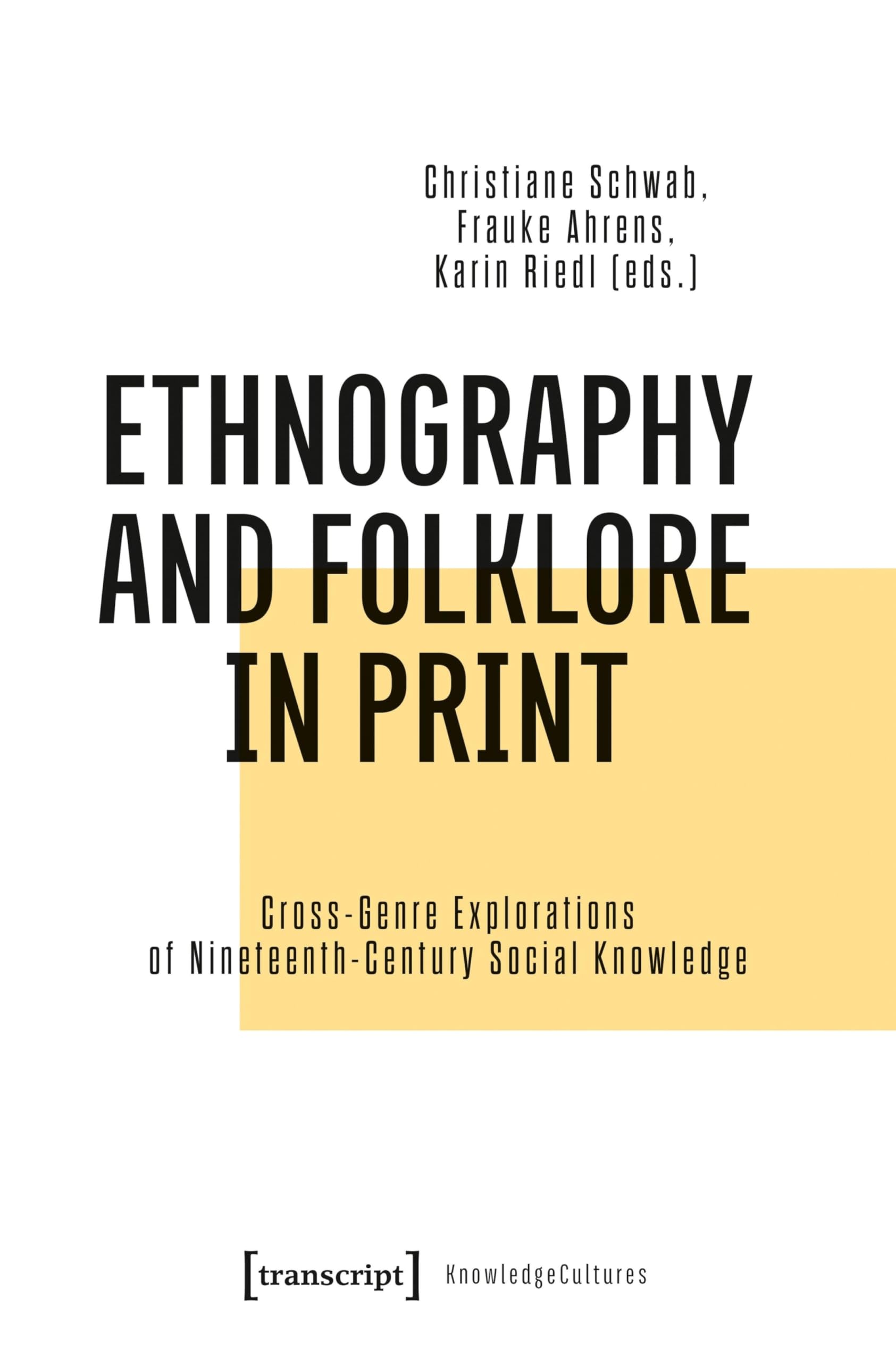 Ethnography and Folklore in Print livre histoire anthropologie XIXe siècle social knowledge