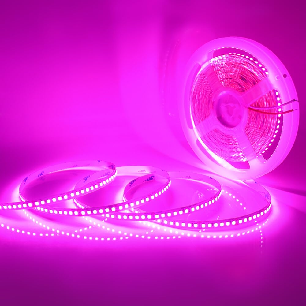 KAFULA 24V LED Light Strip [10M, Pink], 180 LEDs/m SMD3535 Flexible Ultra-Bright LED Fairy Light CRI85+, can be Cut Every 33mm, Party Christmas Halloween Birthday Interior Decoration Lighting