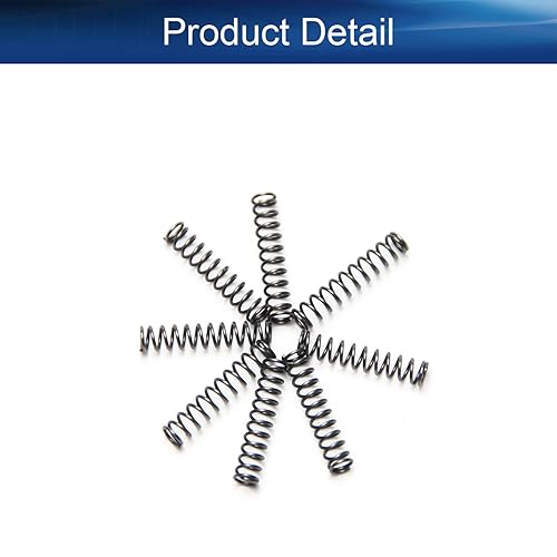 Miniatura 55 de Bettomshin 20 muelles comprimidos, 0.01 pulgadas de diámetro de alambre x 0.12 pulgadas de diámetro x 0.59 pulgadas de longitud libre, construcción