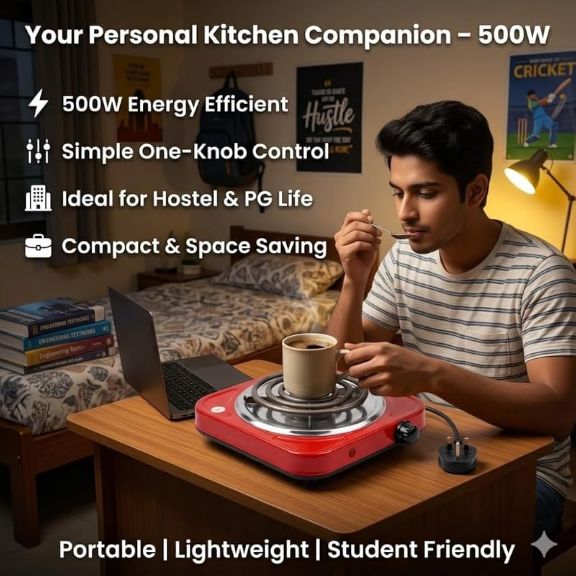 500W Electric Hot Plate Single Burner