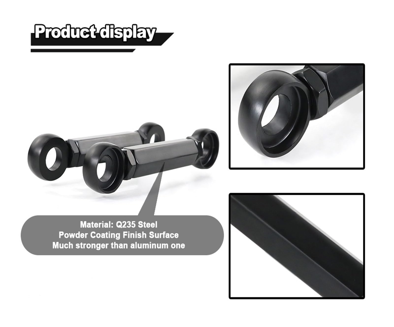 サスペンションキット Kawasaki ZX-7R Swingarm Extensions - Black Finish - Engraved