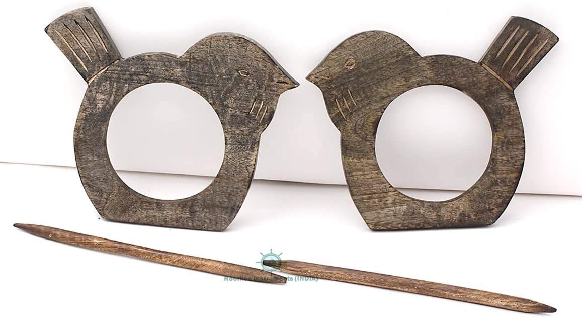 Wooden Decorative Curtain Bird Tiebacks Set of 2 Window Treatment Drapery Holdbacks