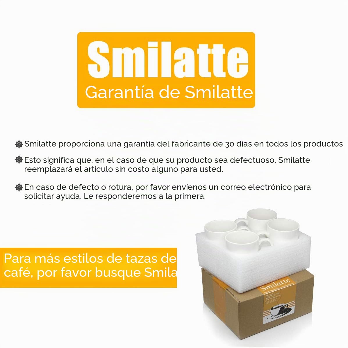 Smilatte M010 - Tazas de café de porcelana negra mate, taza de cerámica clásica de 12 onzas con asa para té con leche y capuchino, juego de 4