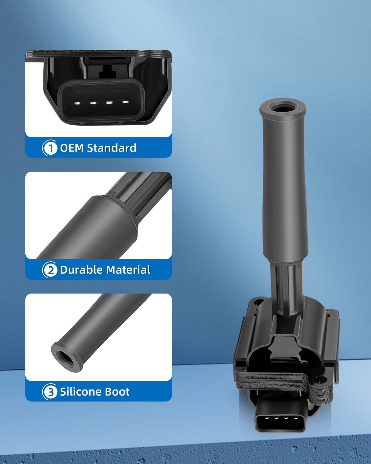 ECCPP Ignition Coil Coils&iridium Spark Plugs UF415 for jaguar Vanden Plas XJ8 XJR XK8 XKR V8 L6 4.0L set of 8
