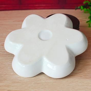 8-inch Ceramic Watercolor Palette, Petal-Shaped Mixed Palette, Suitable for Oil Painting, Watercolor, Gouache, Etc.