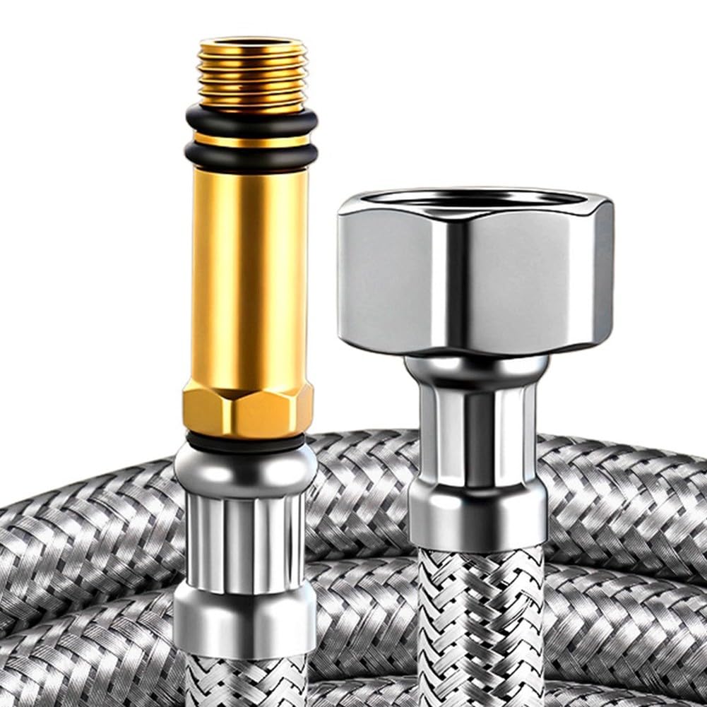 FACAIIO Tuyau d'alimentation pour robinet en acier inoxydable 1,5 m/2 m/2,5 m/, 304 SS Ligne d'eau standard Filetage M10, 59 pouces – Tuyau de cuisine et de salle de bain
