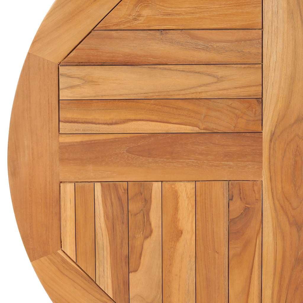 vidaXL Dessus de Table Rond Remplacement Plateau de Table de Salle à Manger Table à Dîner Restaurant 2,5 cm 80 cm Bois de Teck Solide