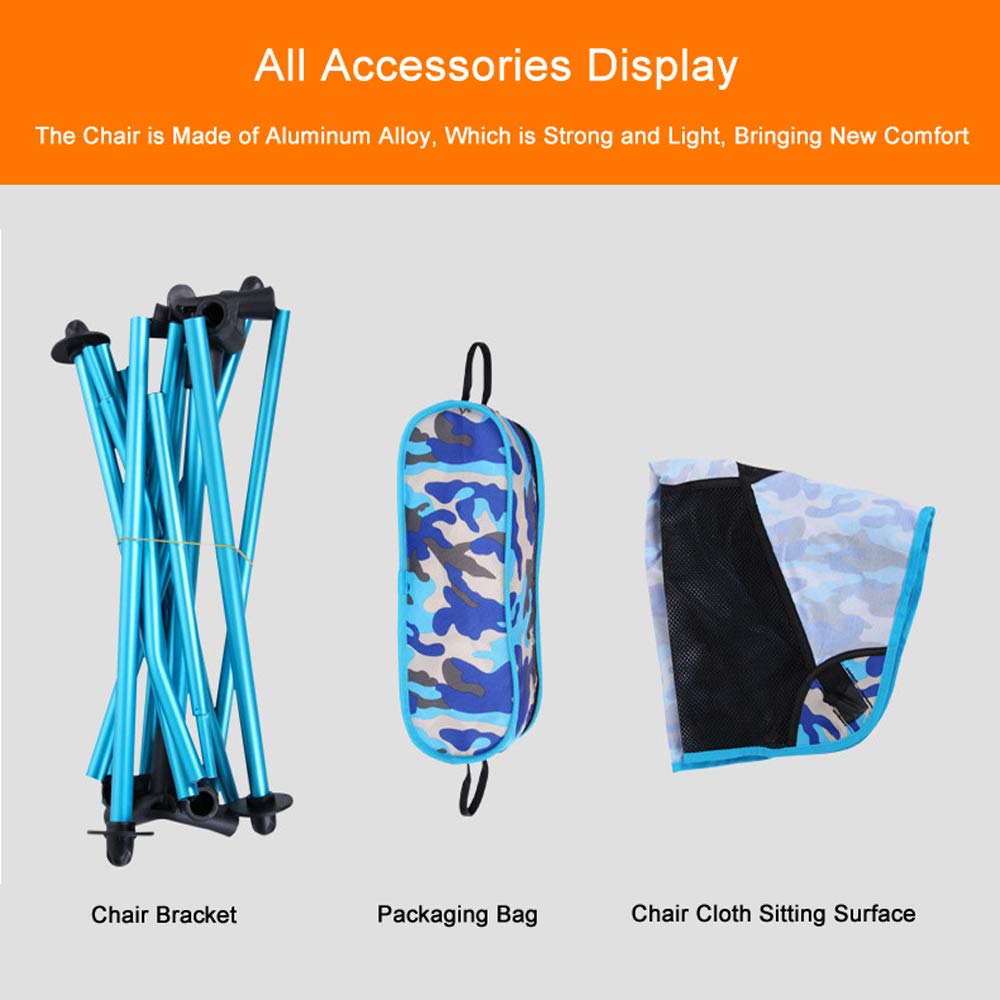 Sillas Plegables portátiles, Silla de Playa Plegable de Camuflaje de aleación de Aluminio, Silla de Ocio para Acampar en la montaña multifunción, Silla Plegable Larga para Relajarse
