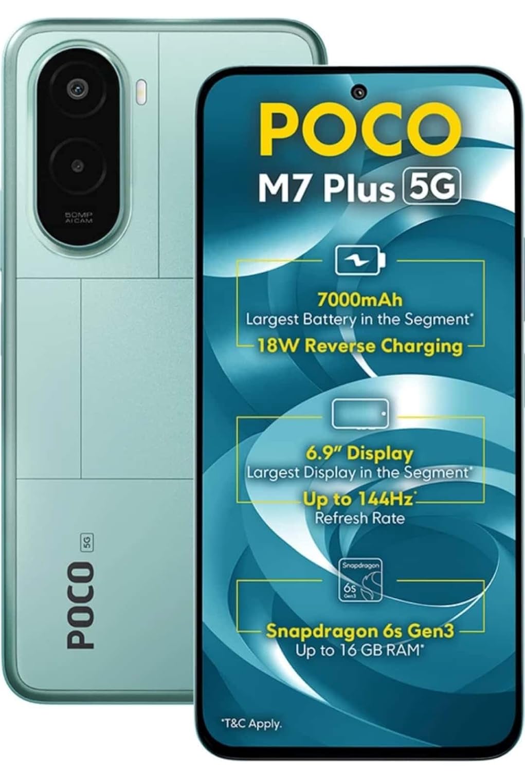 POCO M7 Plus 5G, Aqua Blue (8GB, 128GB) POCO M7 Plus 5G, Aqua Blue (8GB, 128GB)