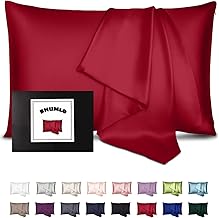 Satin Silk Pillow Covers for Hair | Satin Pillow Covers for Hair and Skin 2Pack | Silk Pillow Case (maroon)