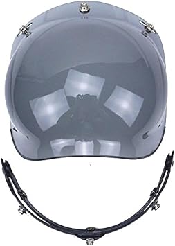 VCOROS Motorcycle Helmet Bubble Shield with Flip Adapter Smoke