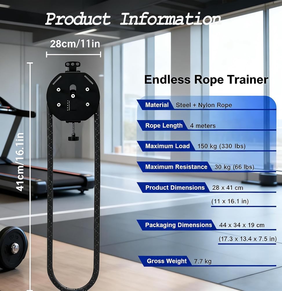 Portable Cable Pull System for Home Gym, Adjustable Resistance for Full Body Arm Back Training and Strength Training