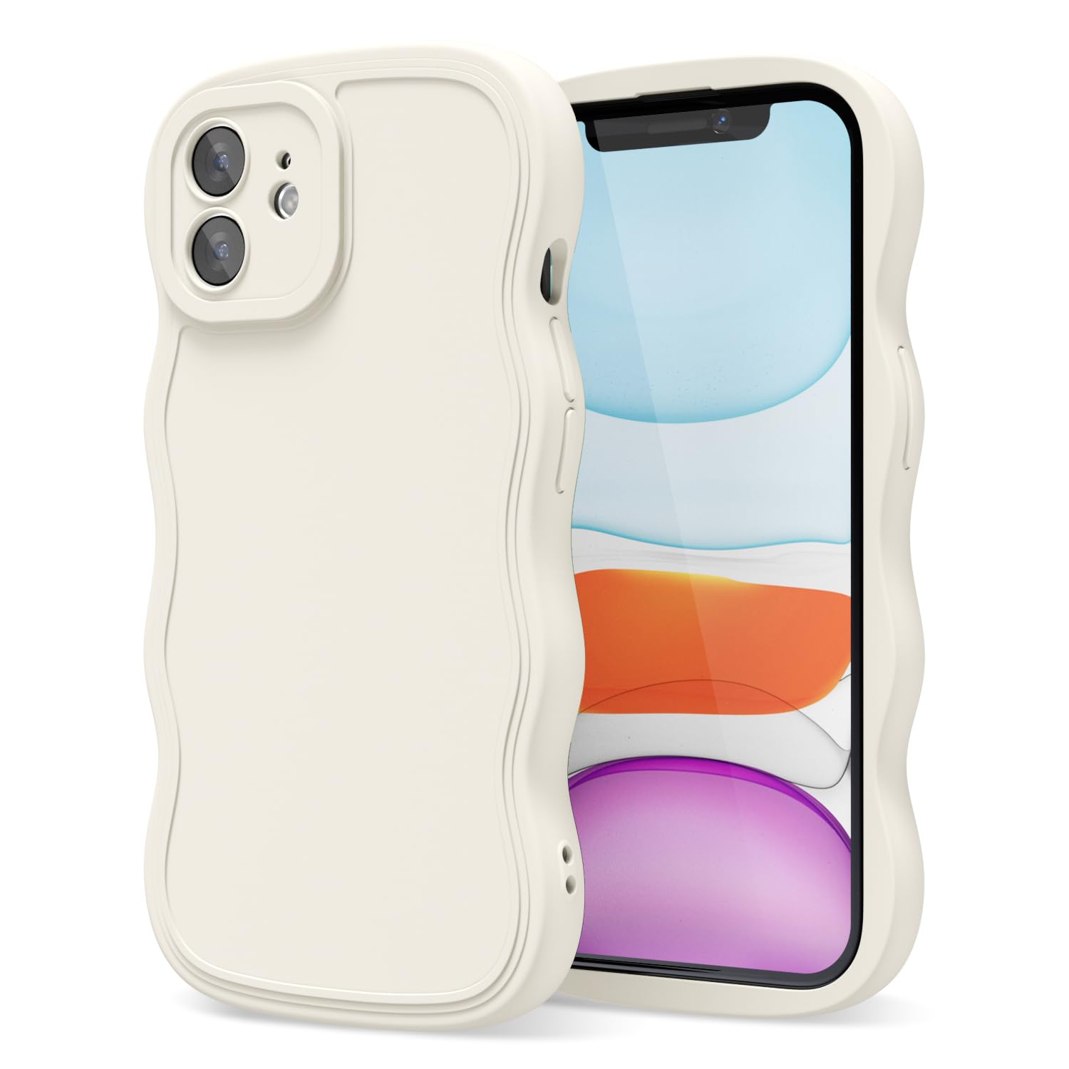 AIMIMI-Girly Case For Iphone 13 Pro Max Silicone, Wavy 13 Pro Max Phone Case For Women, Curly - View #7