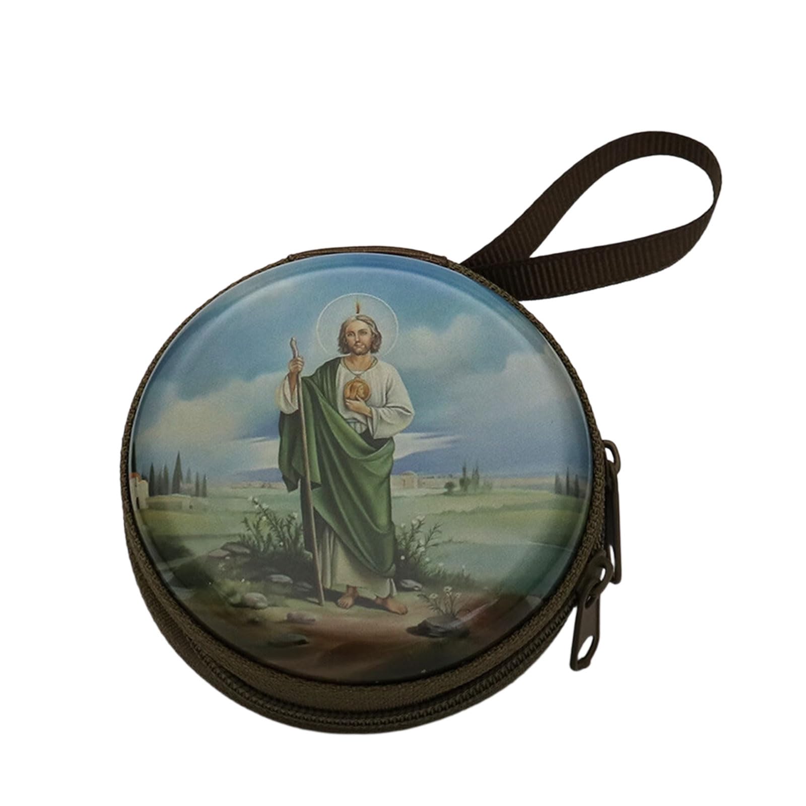 Beimus Catholic Rosary Pouches Religious Jewelry Storage Box Coin Purses Rosary Prayer Bag Religious Jewelry Storage Box Gift Catholic Pouches
