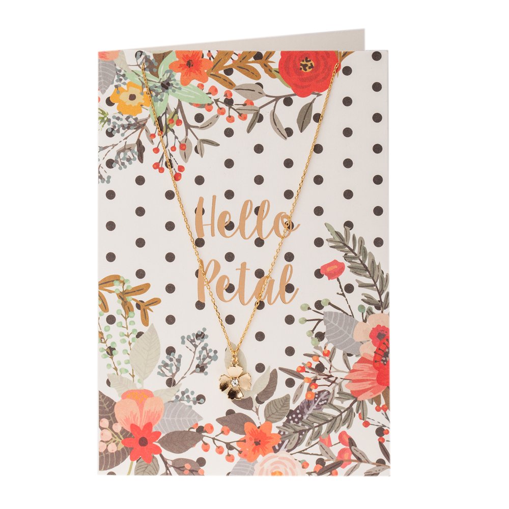 Gold Crystal Flower Necklace