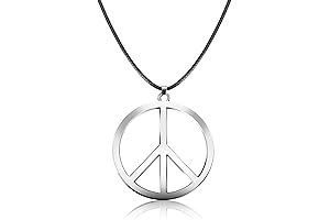 Tatuo 1 Piece Silver Peace Sign Necklace