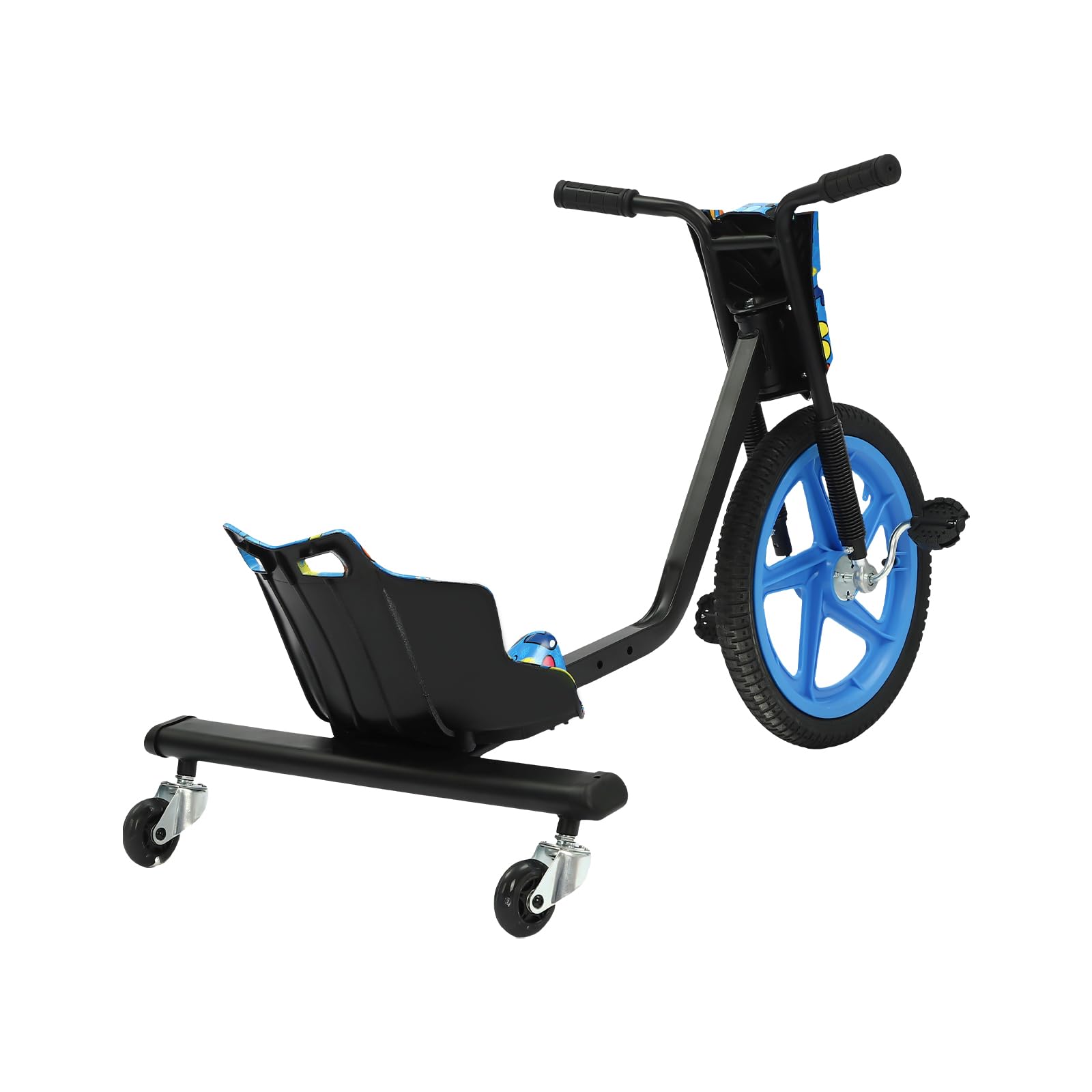 Drift Scooter, Drift Cart, driewieler voor kinderen, draagvermogen 80kg, verstelbare zitting, Drifting Trike, Voor kinderen vanaf 6 jaar, Om het